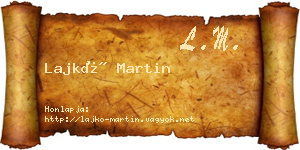 Lajkó Martin névjegykártya