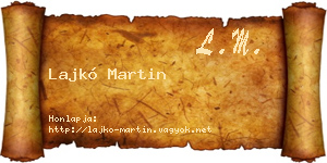 Lajkó Martin névjegykártya
